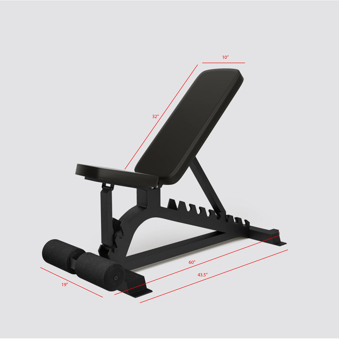 Durable basic adjustable bench in flat and incline positions