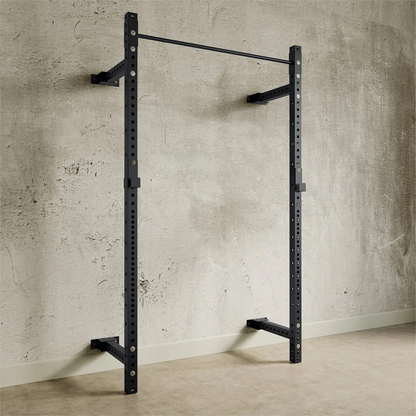 Fitbol Foldable Wall Rack with Pull-up Bar for home gym workouts