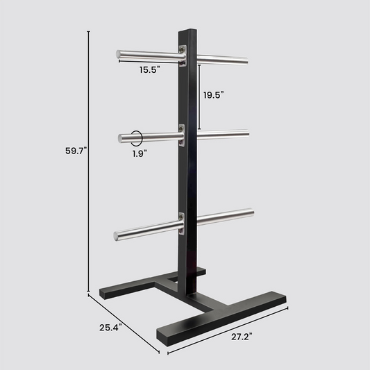Fitbol Plate Tree for organizing weight plates in home gym