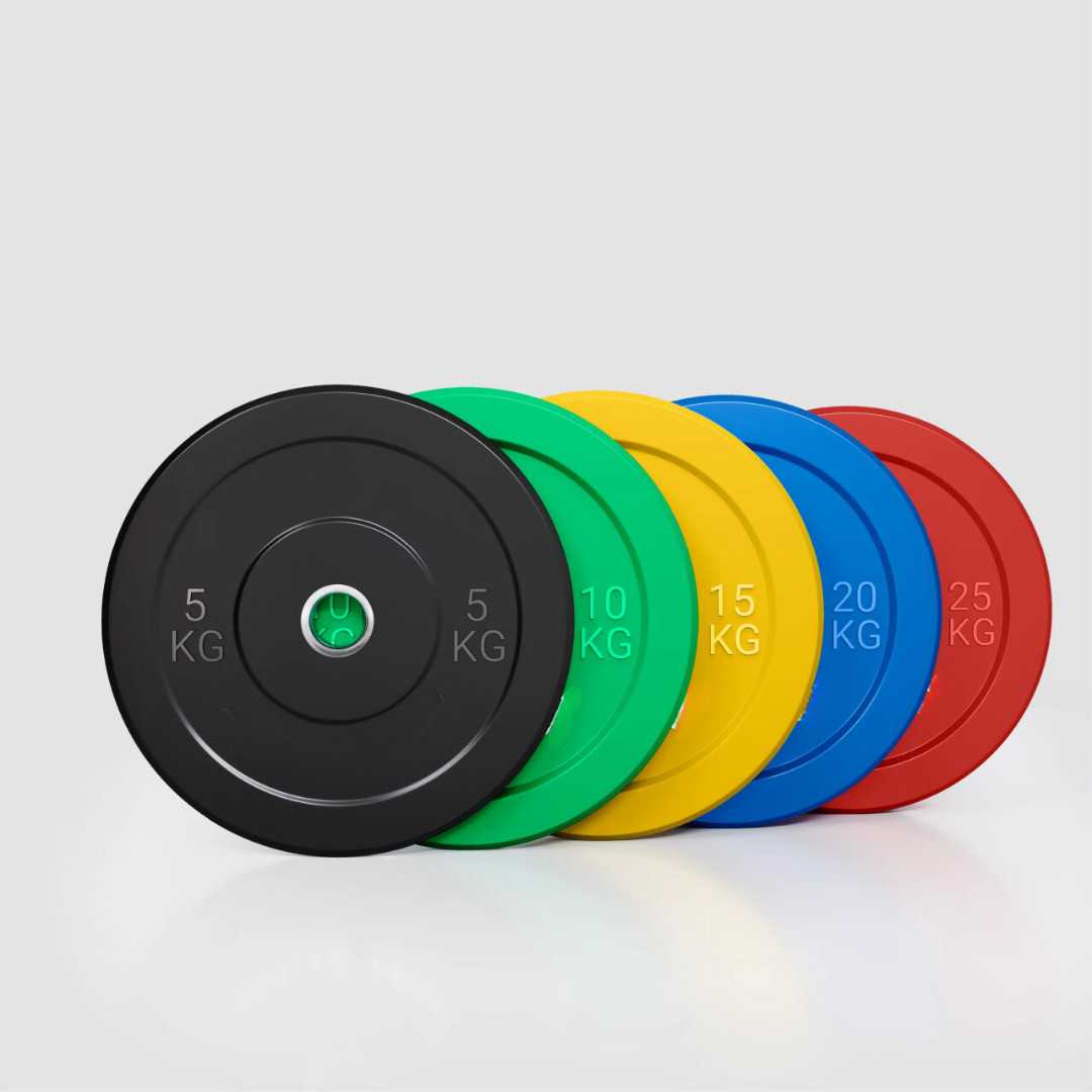 Durable Rubber Bumper Plates - Pair for strength training